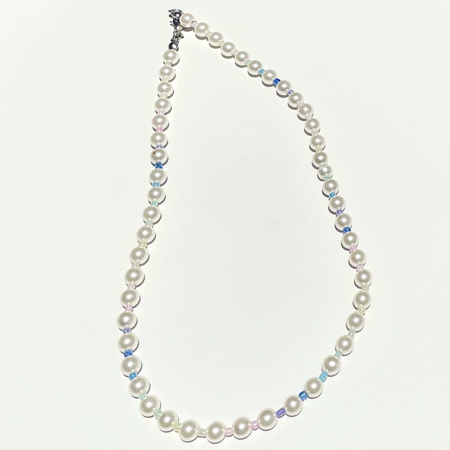 Kaleidoscope Glass Pearl Necklace